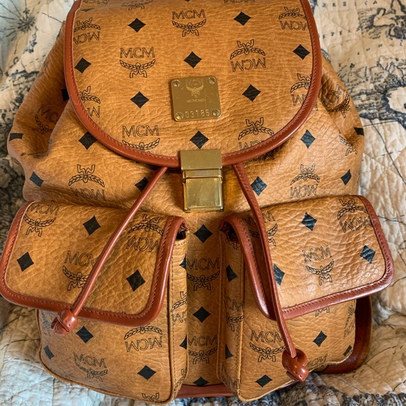 old mcm backpack